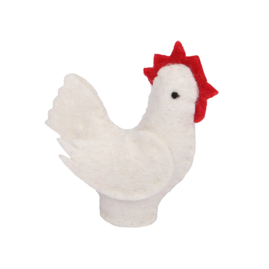 Felt White Hen