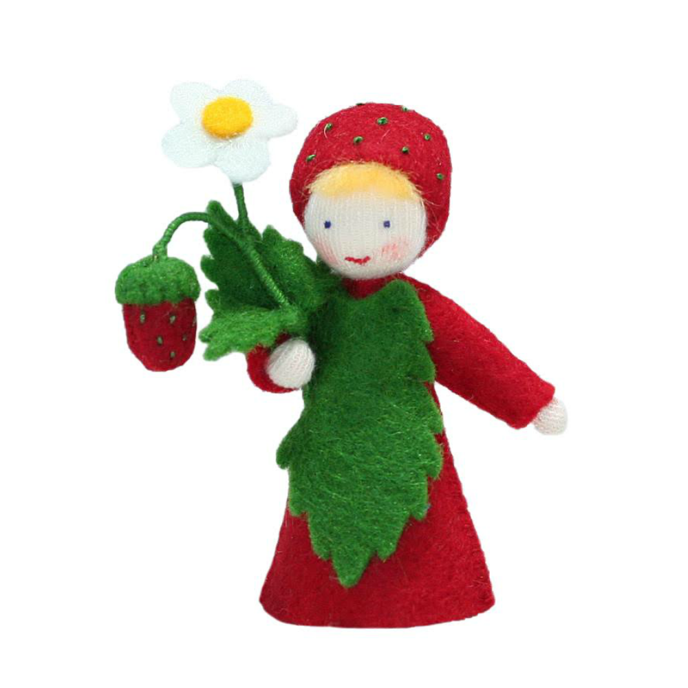 Strawberry Prince Holding Fruit  · White