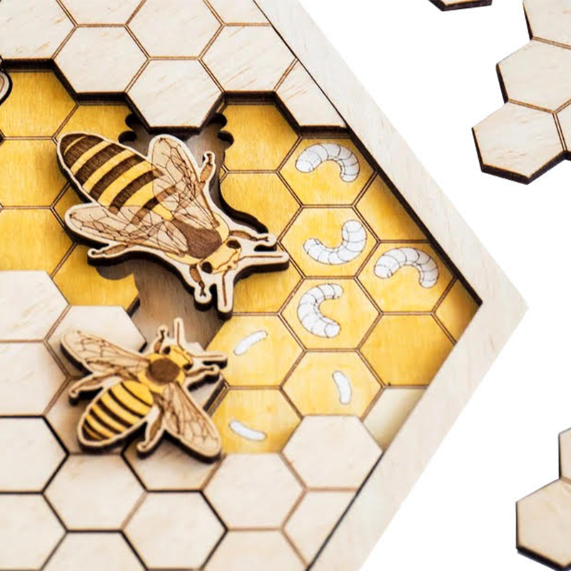 Wooden Honeycomb Puzzle