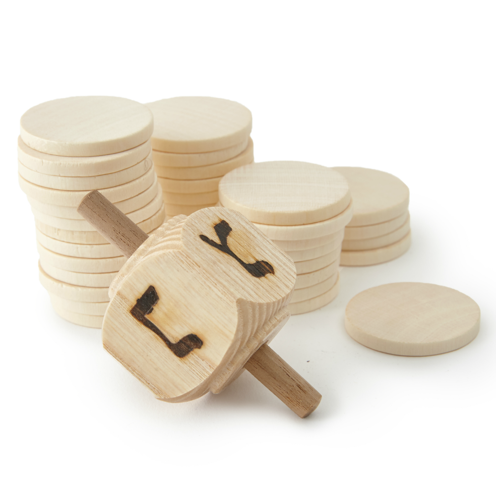 Mader Wooden Dreidel Game Set