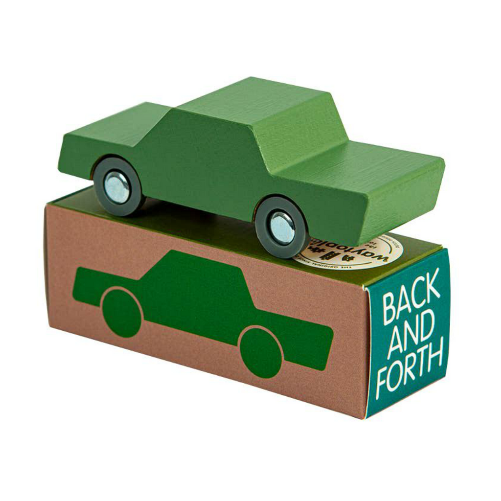 Waytoplay Green Wood Back and Forth Car