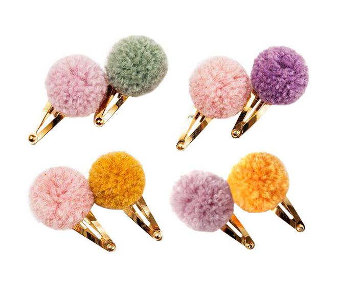 Yume Creations Pom Pom Hairclips